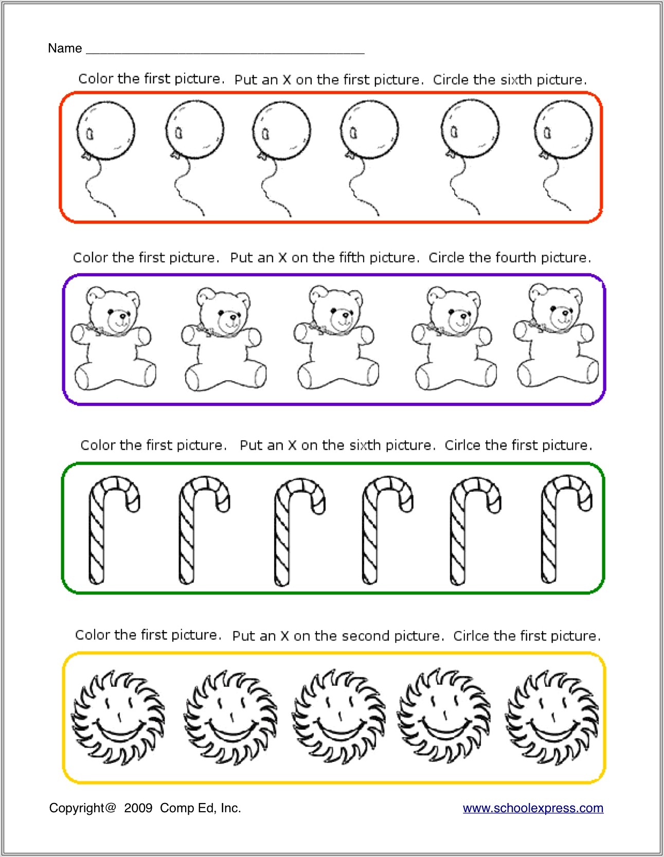 Math Worksheets Learning Numbers