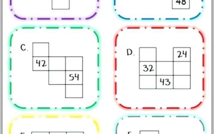 Math Worksheets Number Grid