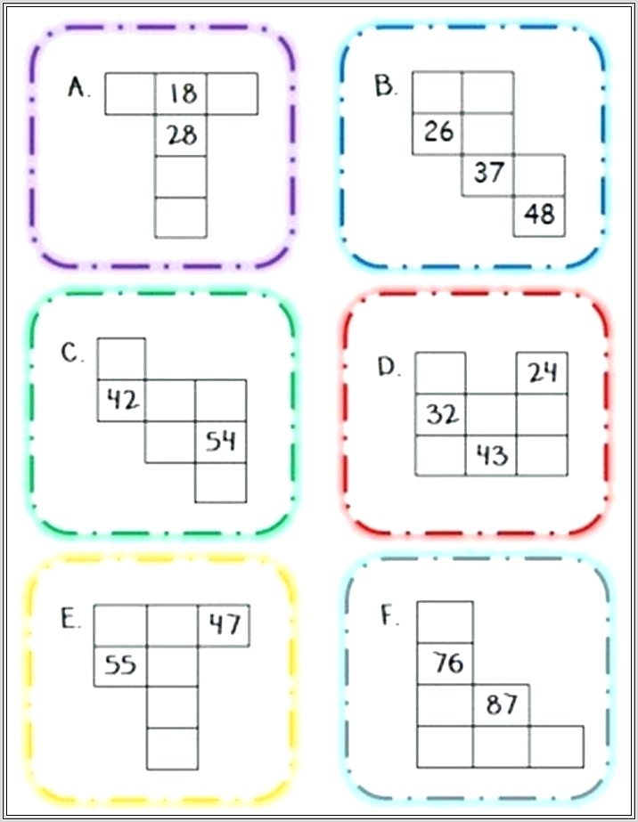 Math Worksheets Number Grid
