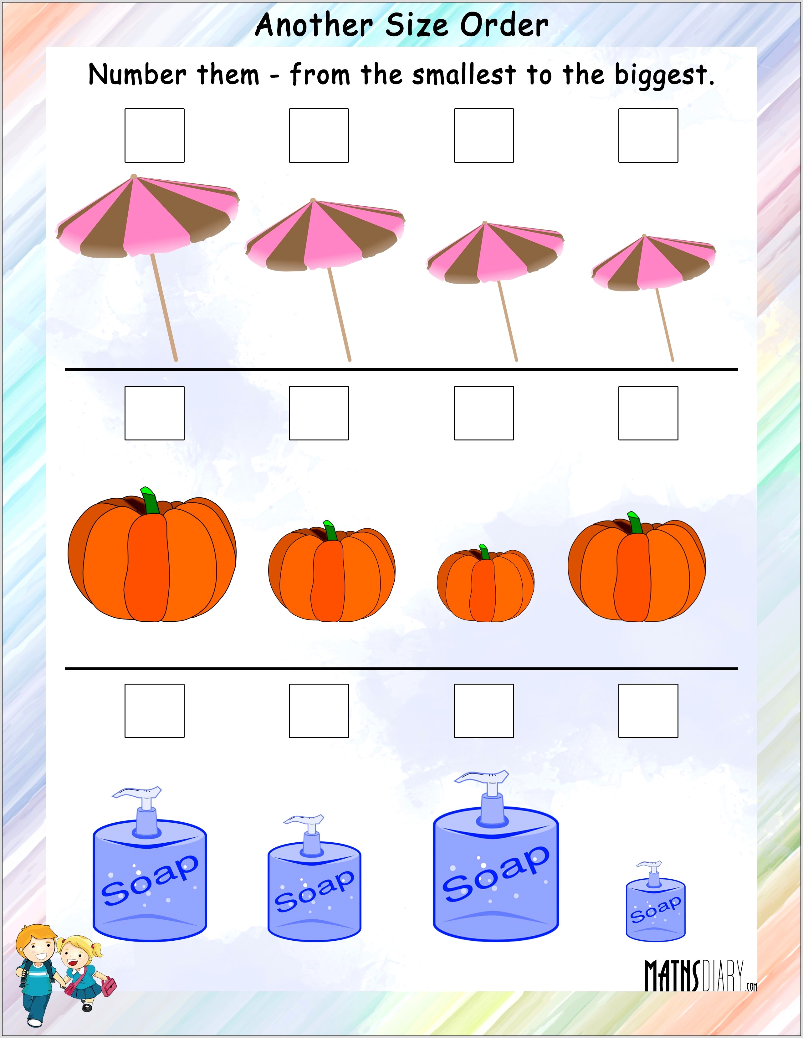 Math Worksheets Number Order