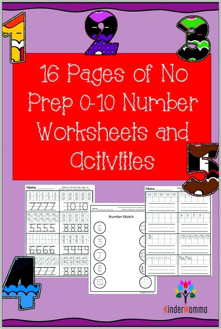 Math Worksheets Numbers 0 10