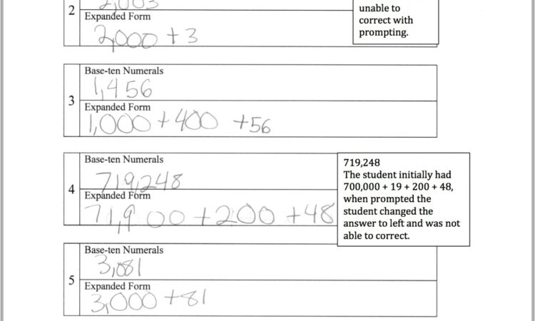 Math Worksheets Numbers In Expanded Form