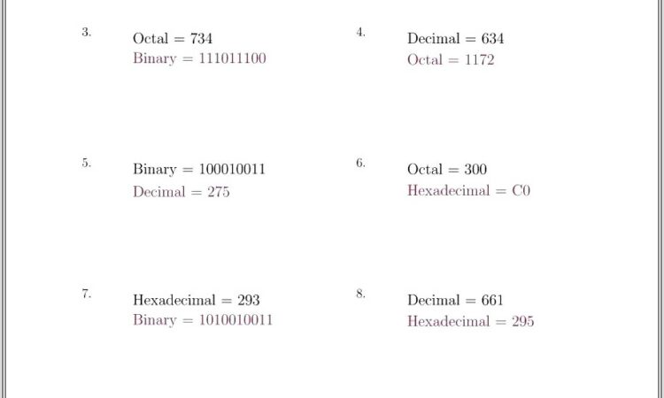 Math Worksheets Real Number System