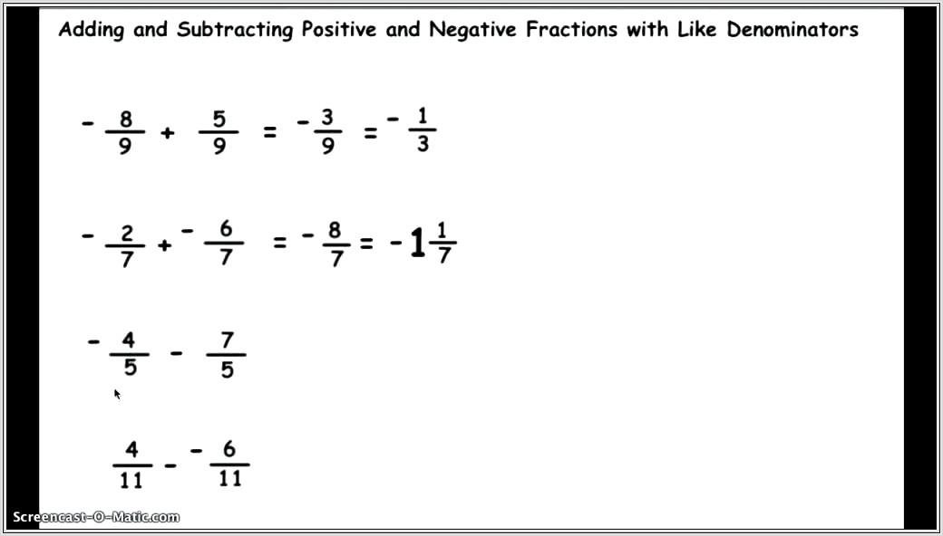 Math Worksheets Signed Numbers