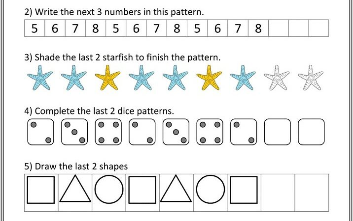 Math Worksheets With Number Patterns