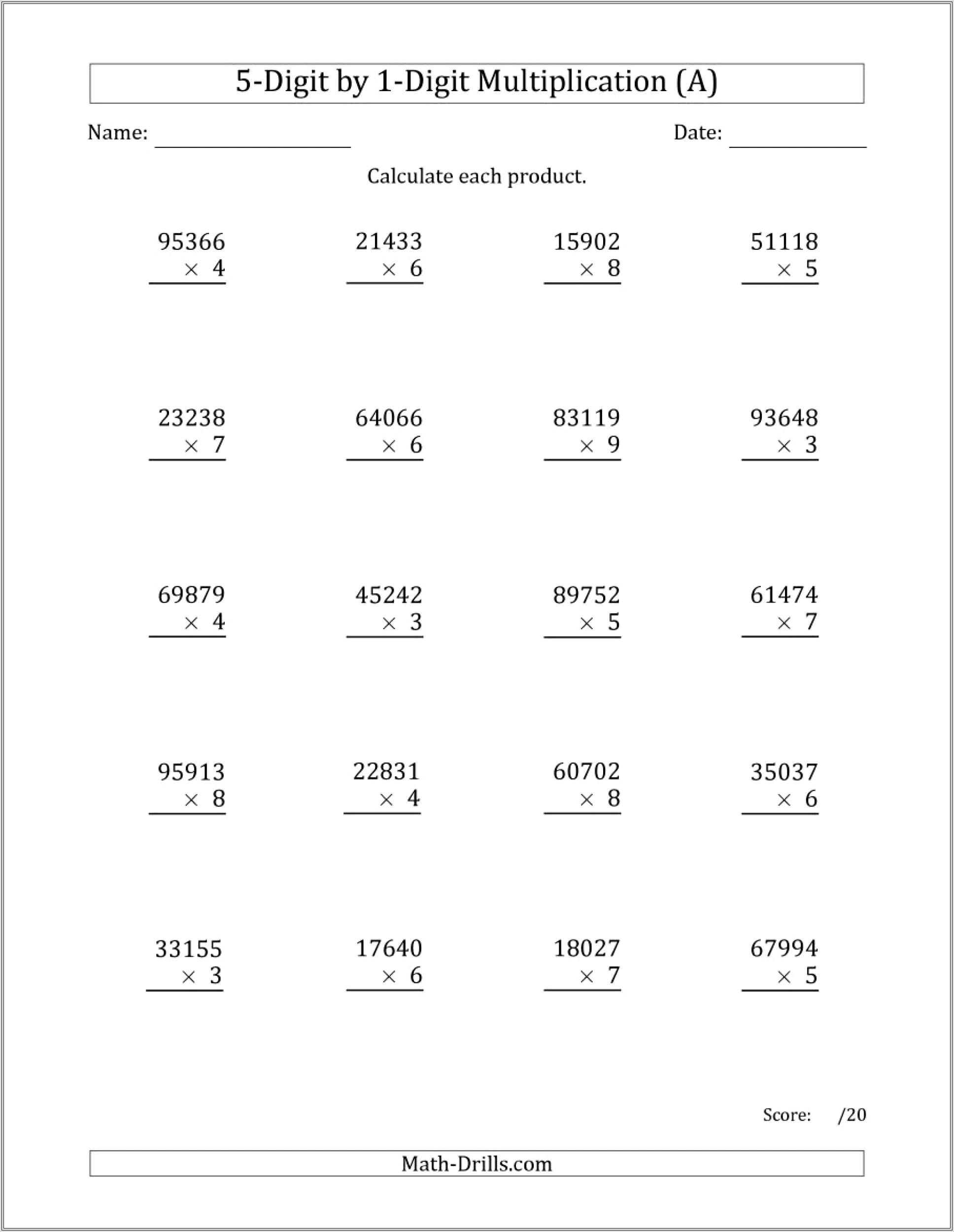 Math Worksheets Writing Large Numbers