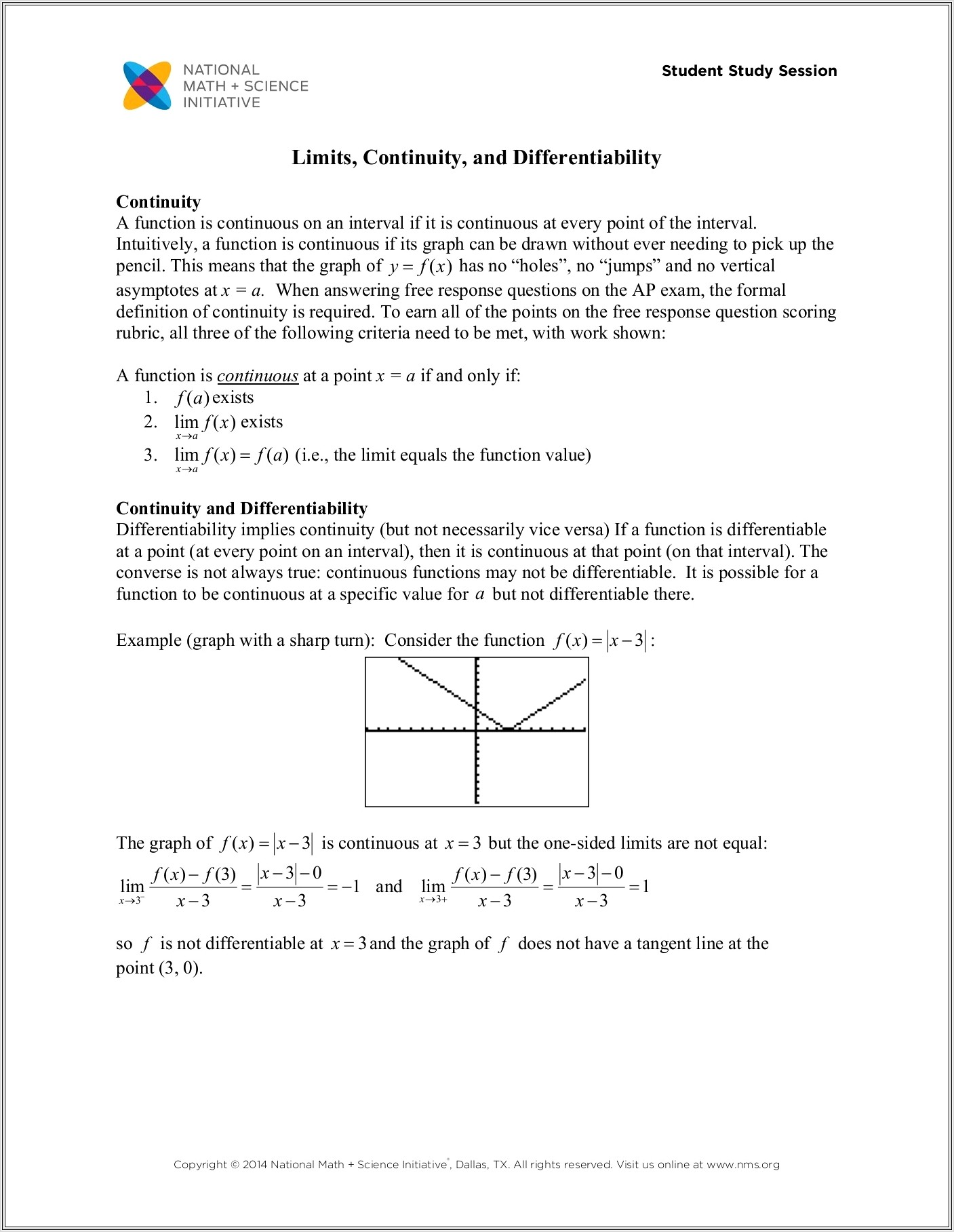 Math Xa Worksheet Intuitive Idea Of Limits