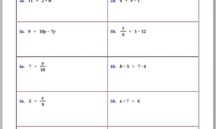 Mathcom Worksheet Generator Algebra