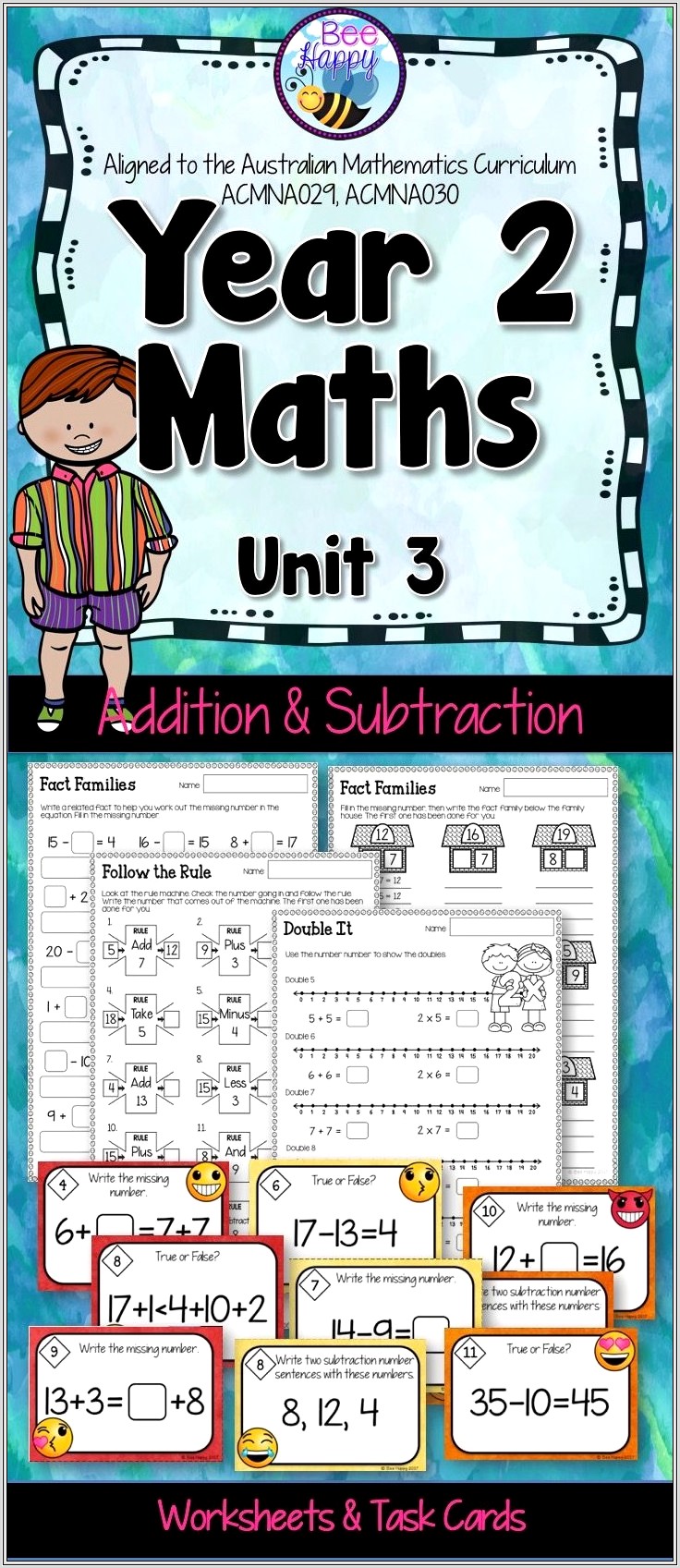 Maths Addition And Subtraction Worksheets Year 2