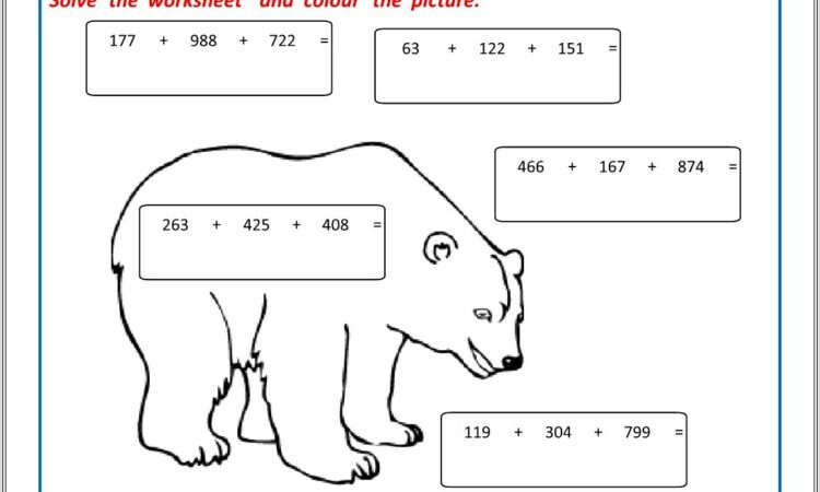 Maths Addition Worksheets For Class 3