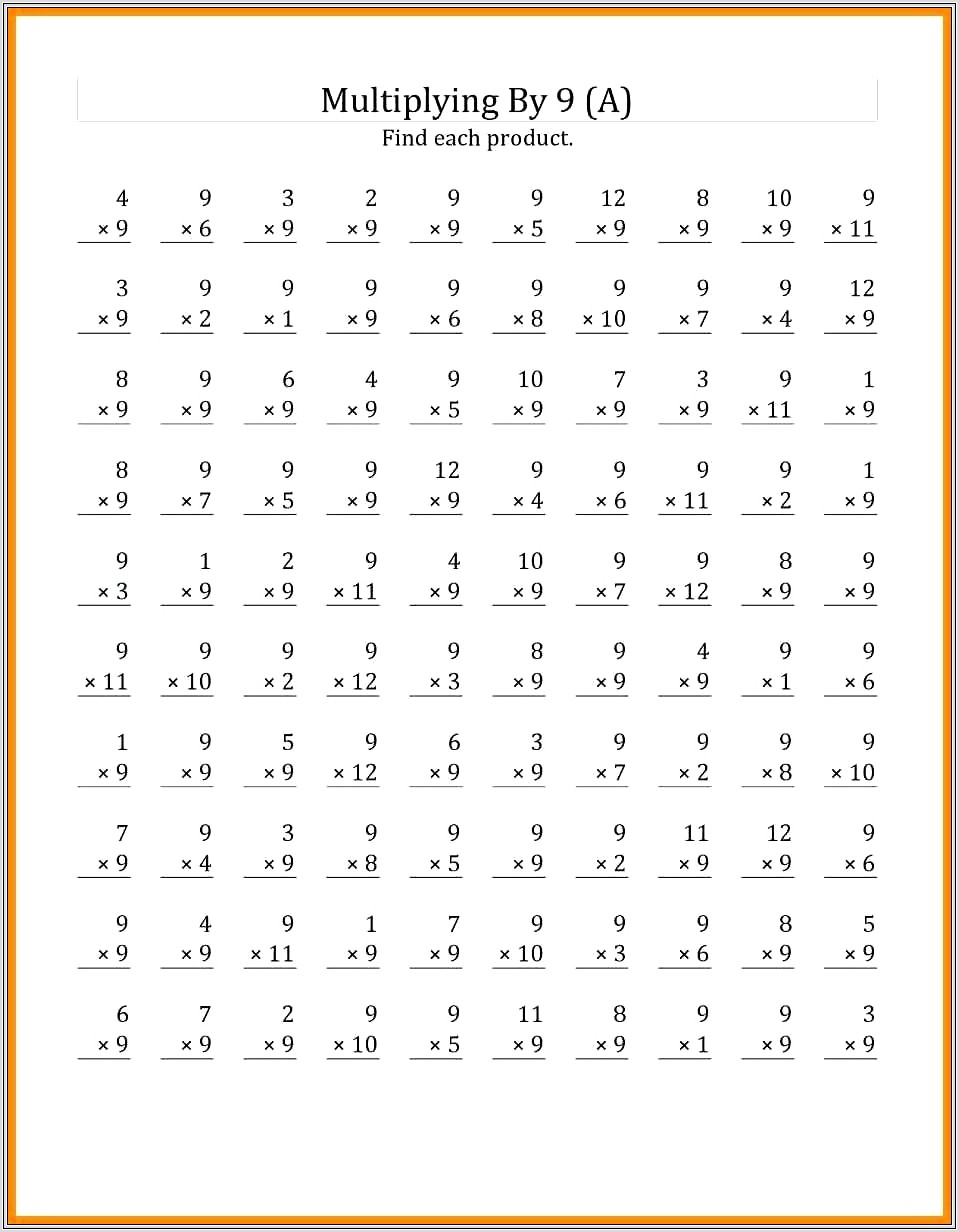 Maths Times Tables Worksheet Generator