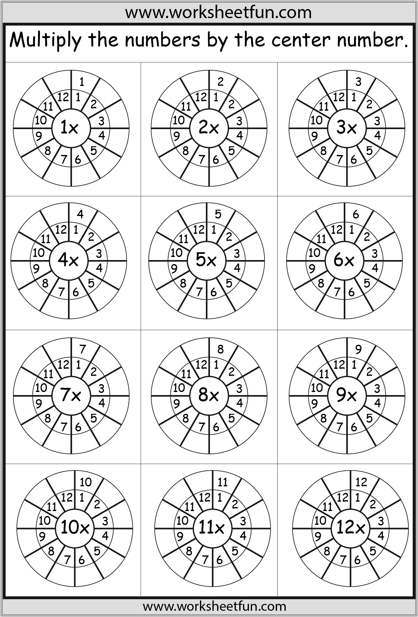Maths Times Tables Worksheets Printable