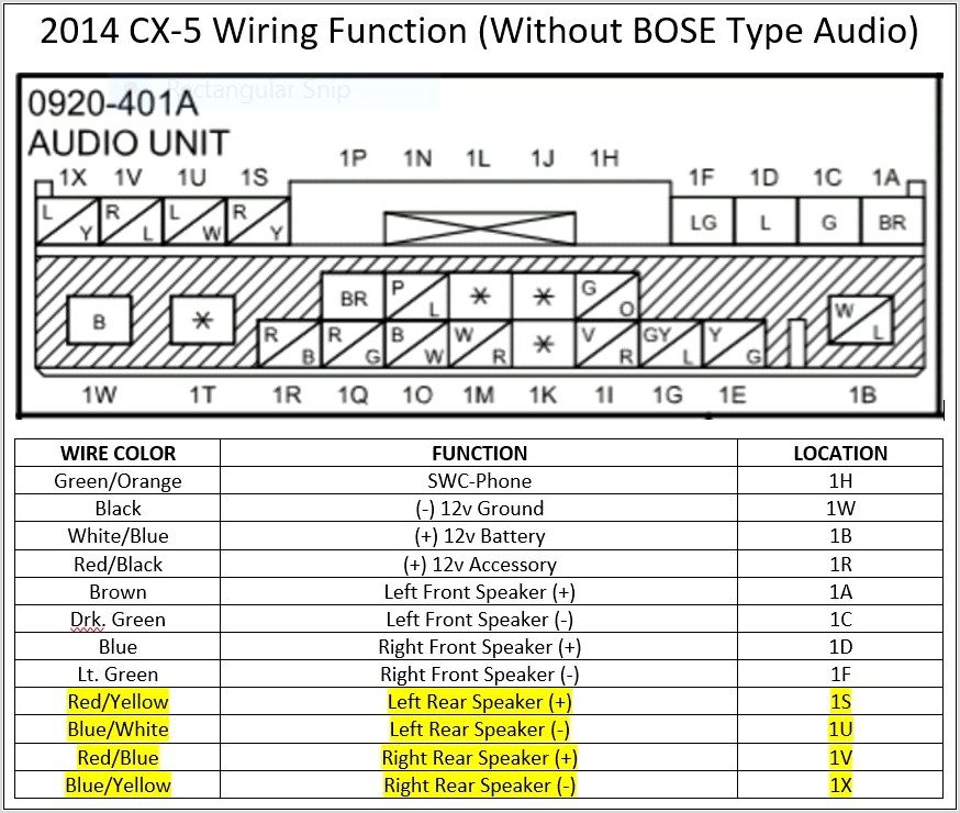 Mazda Cx 7 Radio Wiring Diagram