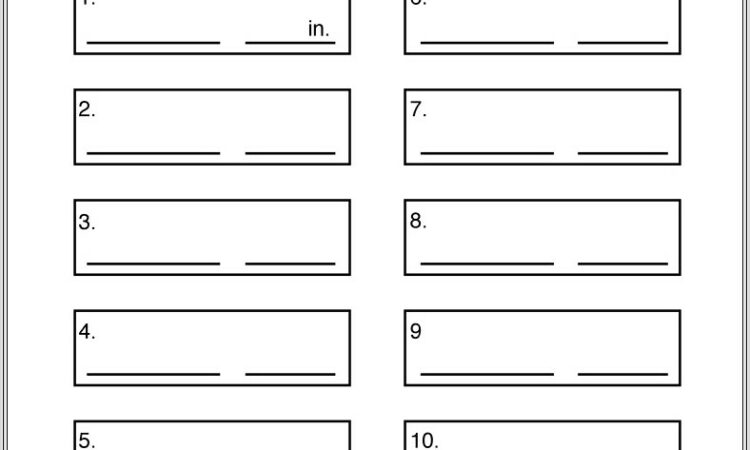 Measuring Classroom Items Worksheet