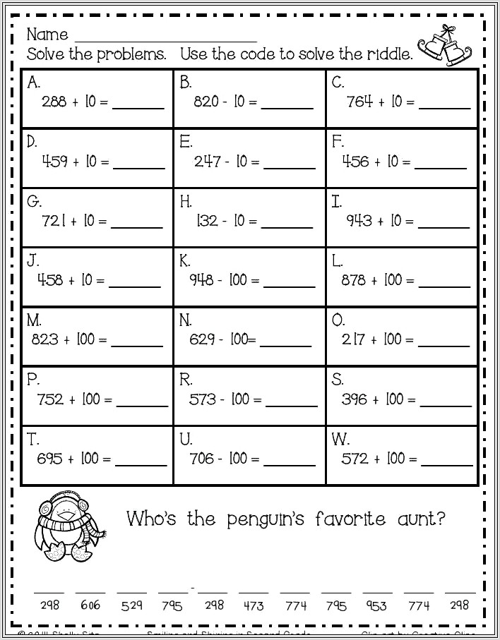 Mental Maths Worksheets Addition And Subtraction