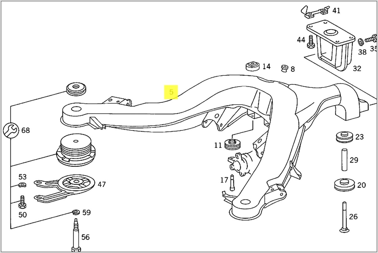 Mercedes W126 Front Suspension Diagram