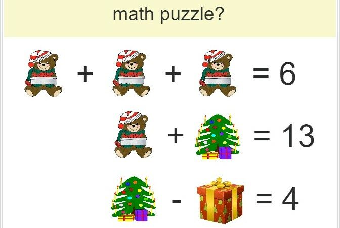 Merry Christmas Math Worksheet