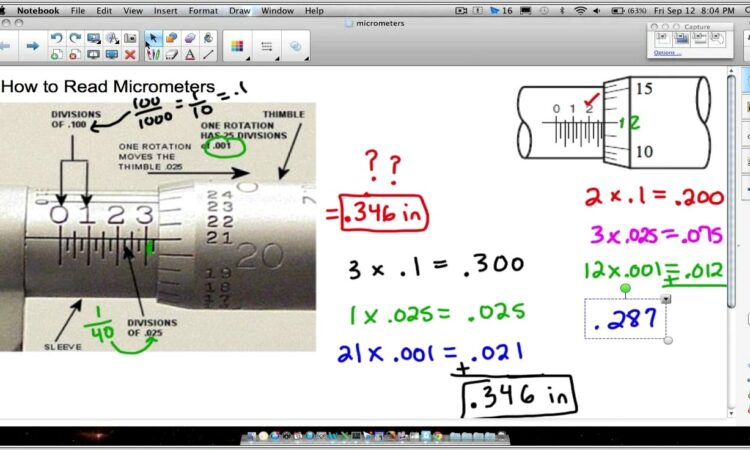 Micrometer Reading Worksheet With Answers