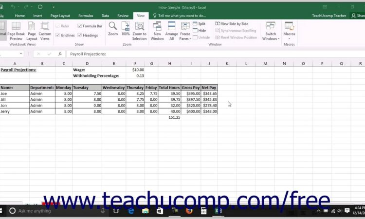 Microsoft Excel And Spreadsheet