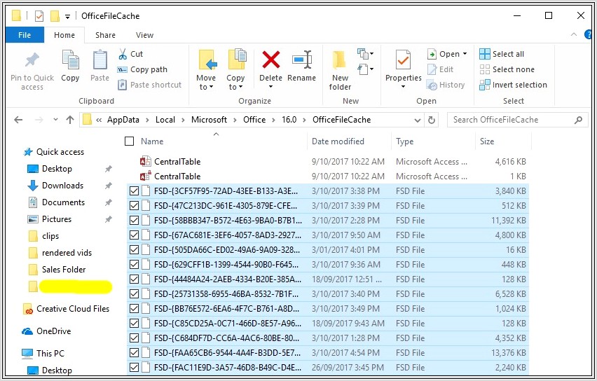 Microsoft Excel Cache File Location
