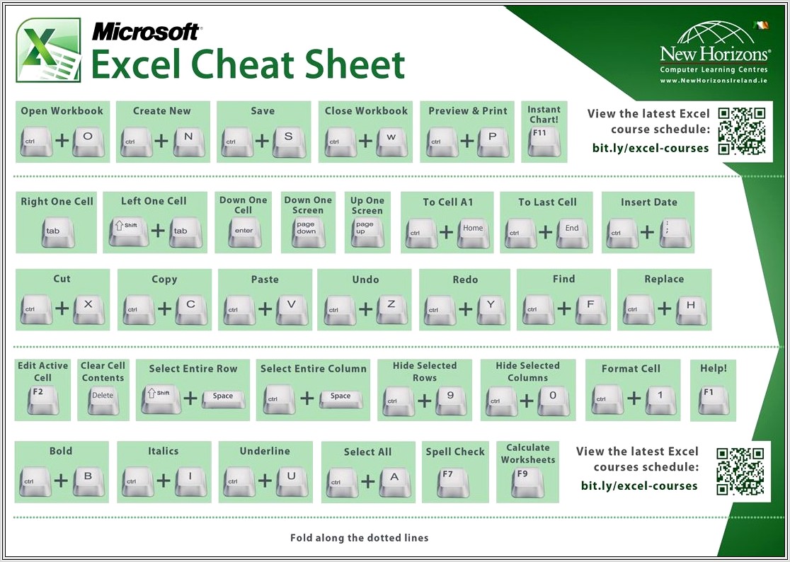 Microsoft Excel Cheat Sheet
