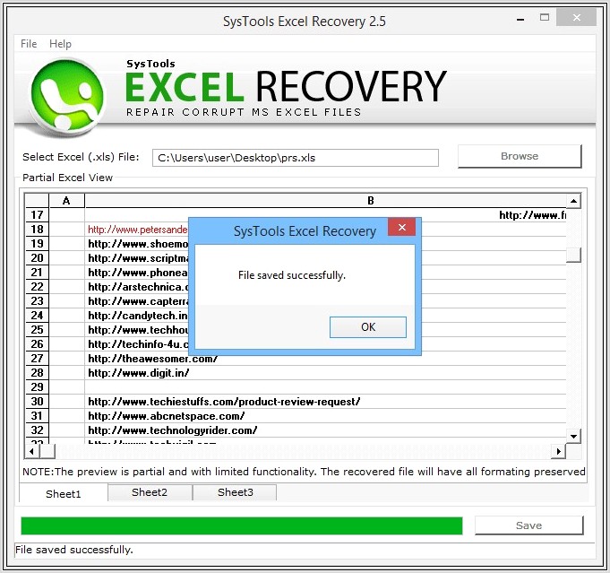 Microsoft Excel Corrupt File Repair Software