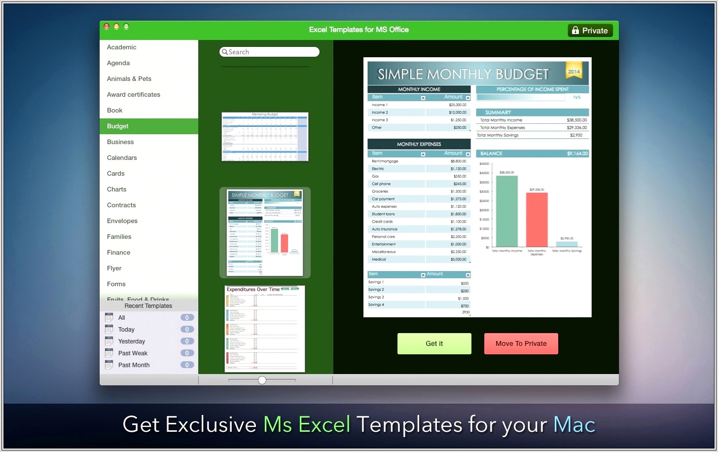 Microsoft Excel Templates For Mac