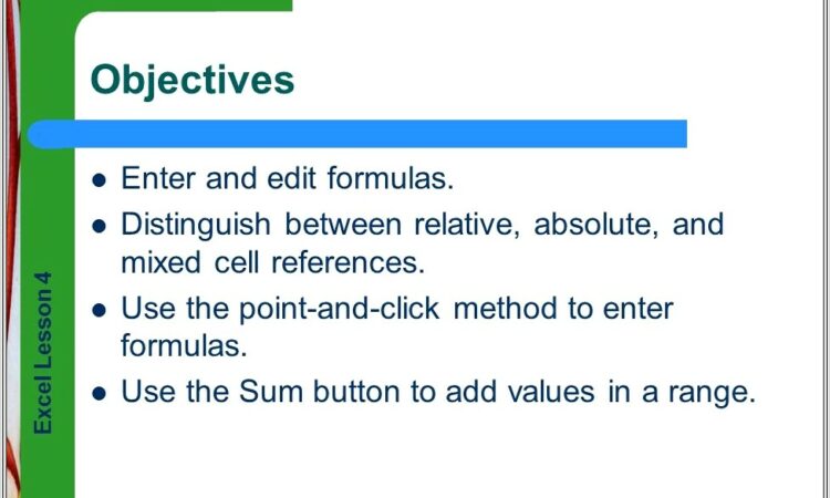 Microsoft Excel Worksheet Formulas