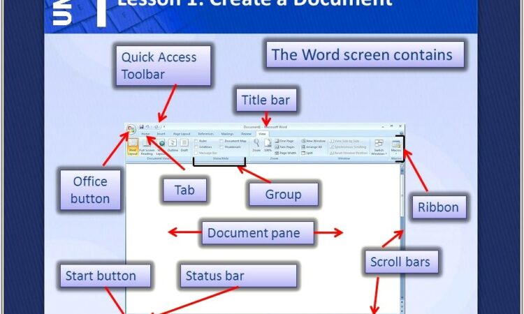 Microsoft Word Ribbon Worksheet