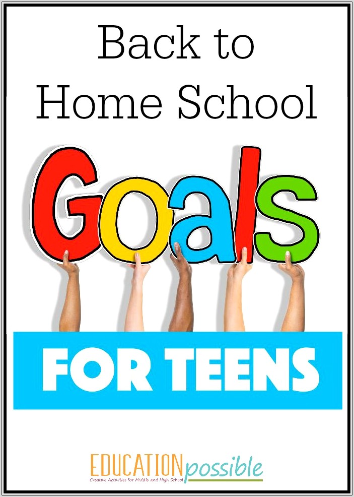Middle School Goals Worksheet