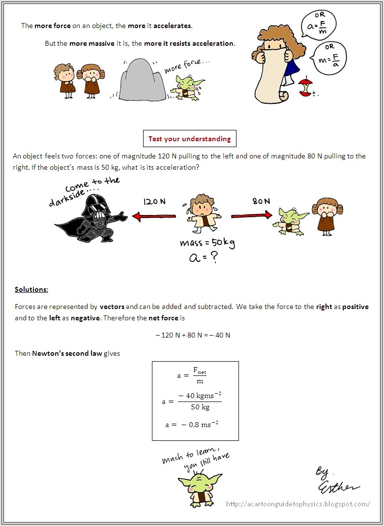 Middle School Inertia Worksheet