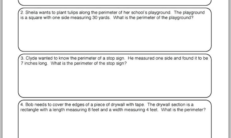 Middle School Math Worksheets Word Problems