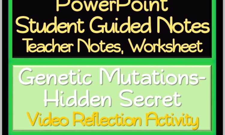 Middle School Mutations Worksheet