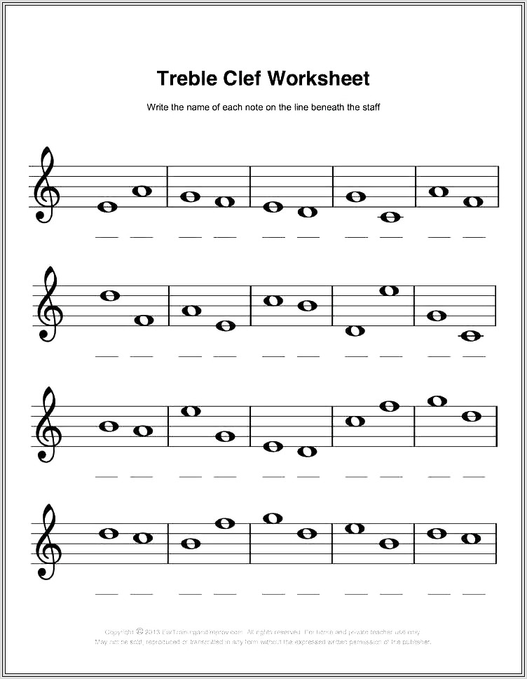 Middle School Orchestra Worksheet