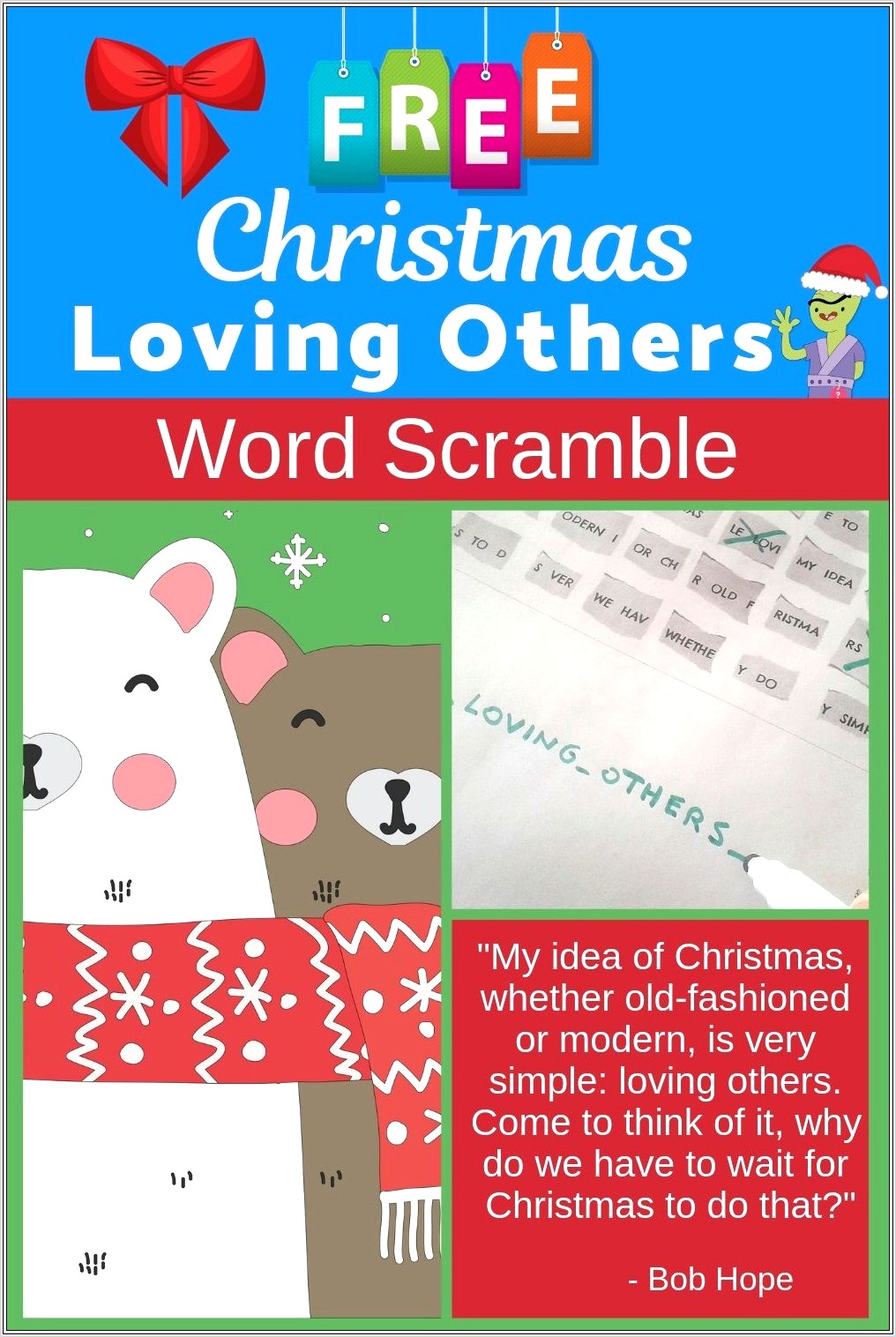 Middle School Worksheets For Christmas