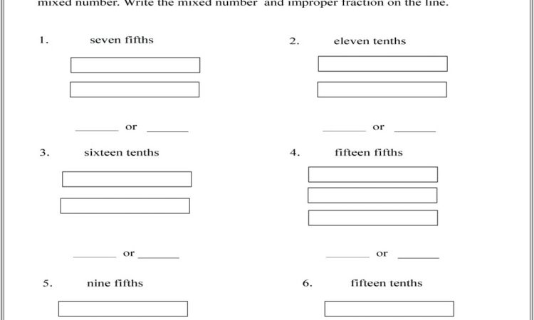 Mixed Number Conversion Worksheet