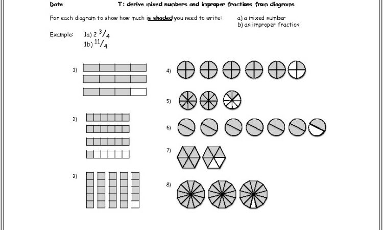 Mixed Number Improper Worksheet