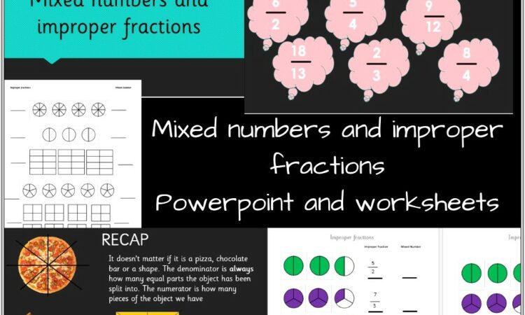 Mixed Number Pizza Worksheet