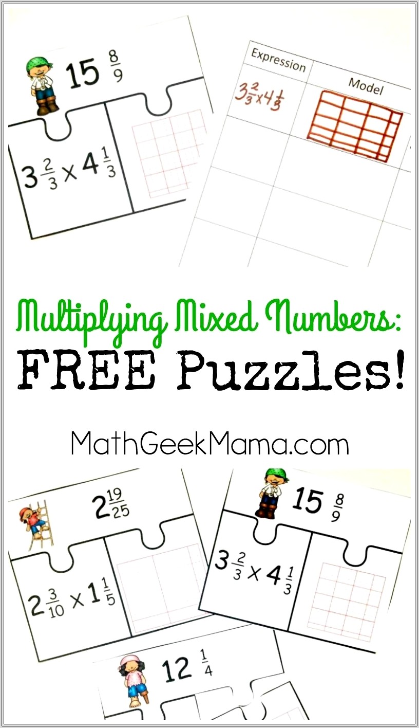 Mixed Number Puzzle Worksheet