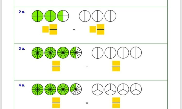 Mixed Numbers Worksheet Year 4