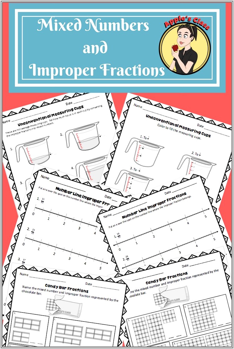 Mixed Numbers Worksheets 4th Grade