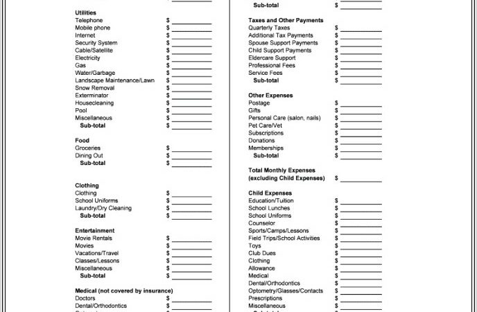 Monthly Home Budget Worksheet For Microsoft Excel