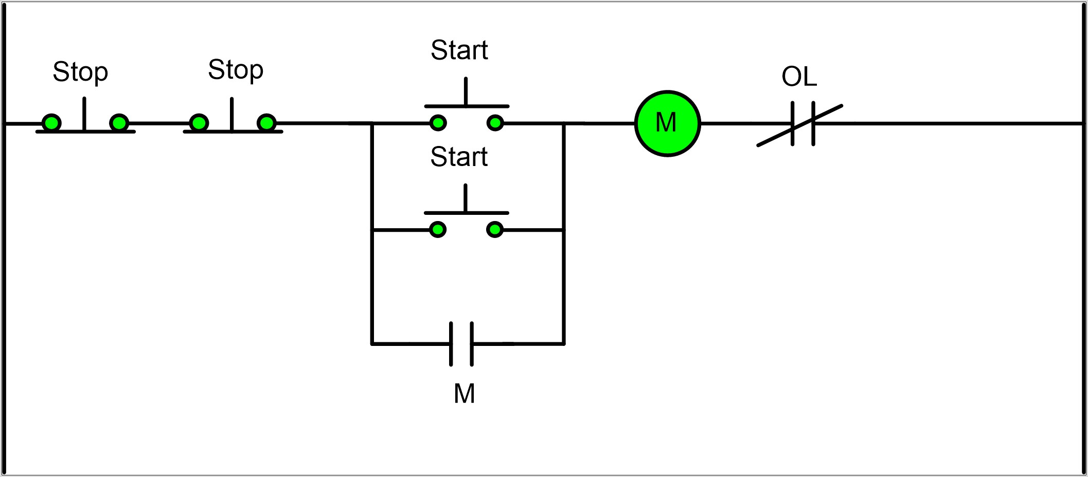 Motor Starter Wiring Diagram Start Stop