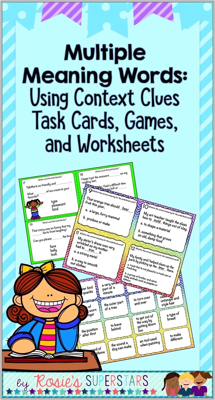 Multiple Meaning Words And Worksheets
