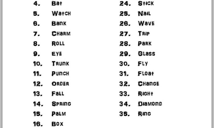 Multiple Meaning Words Worksheet For 4th Grade