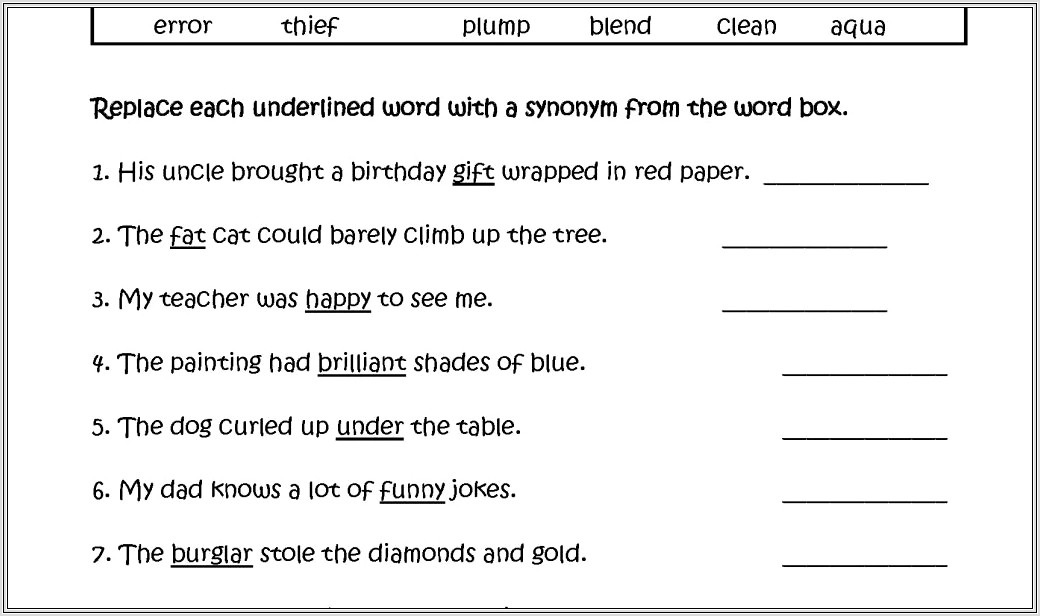 Multiple Meaning Words Worksheet For High School