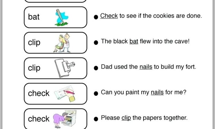 Multiple Meaning Words Worksheets 3rd Grade Pdf