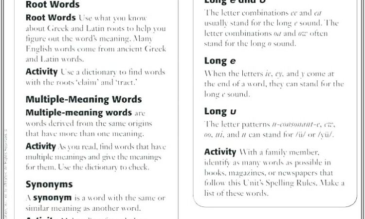 Multiple Meaning Words Worksheets Pdf