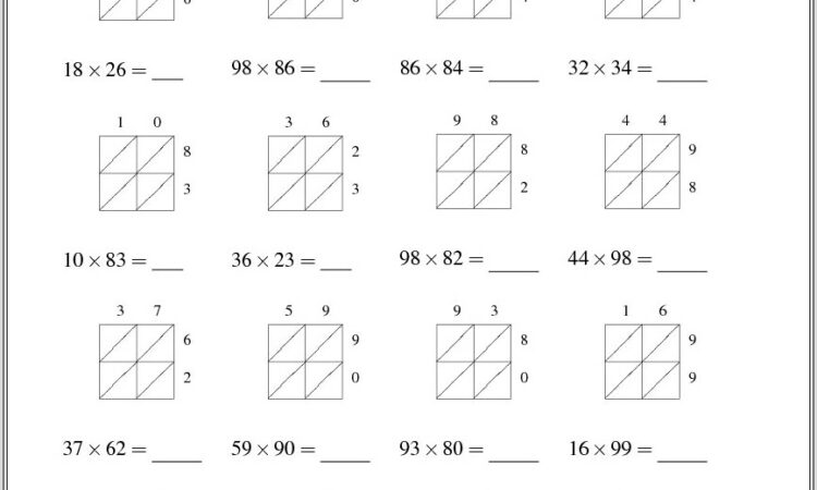 Multiplication Worksheet Two Digit By Two Digit