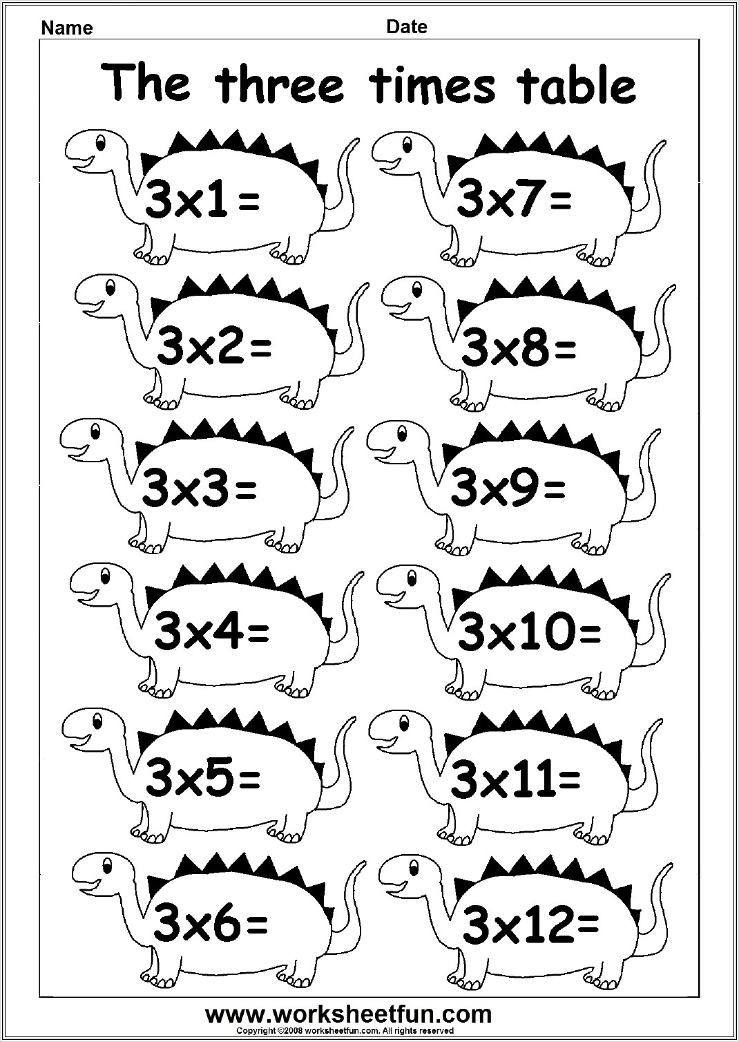 Multiplication Worksheets 5 Times Tables